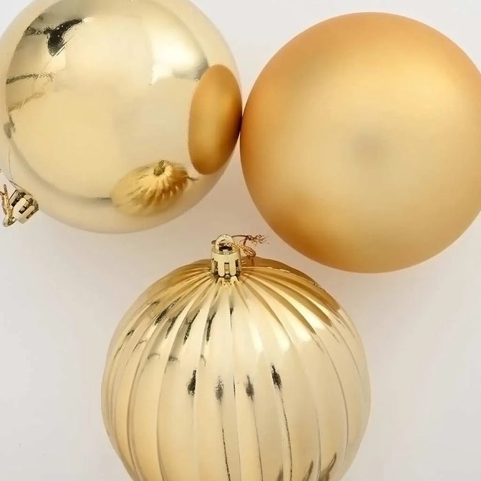 9-Piece Modern Christmas Bauble Set – Gold Collection | Shiny, Matte and Pumpkin Designs VIDAXL - Little and Giant Explorers vidaXL