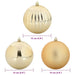 9-Piece Modern Christmas Bauble Set – Gold Collection | Shiny, Matte and Pumpkin Designs VIDAXL - Little and Giant Explorers vidaXL