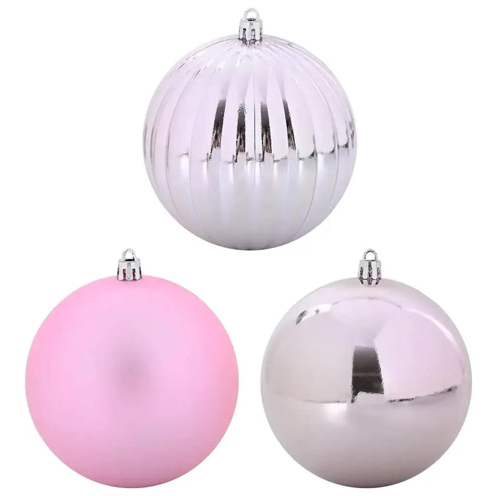 9-Piece Modern Christmas Bauble Set – Pink Collection | Shiny, Matte and Pumpkin Designs VIDAXL - Little and Giant Explorers vidaXL