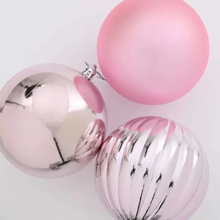 9-Piece Modern Christmas Bauble Set – Pink Collection | Shiny, Matte and Pumpkin Designs VIDAXL - Little and Giant Explorers vidaXL