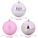 9-Piece Modern Christmas Bauble Set – Pink Collection | Shiny, Matte and Pumpkin Designs VIDAXL - Little and Giant Explorers vidaXL