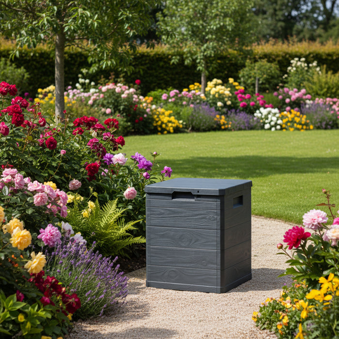 Garden Storage Box in Anthracite 90 L - Little and Giant Explorers vidaXL