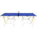 9FT Foldable Table Tennis Table, with Cover, Net, Paddles and Balls - Little and Giant Explorers SPORTNOW