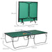 9FT Folding Table Tennis Table with 8 Wheels - Little and Giant Explorers SPORTNOW