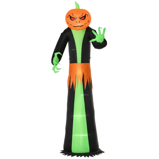 9FT Inflatable Halloween Pumpkin Ghost with Build in LED - Little and Giant Explorers HOMCOM