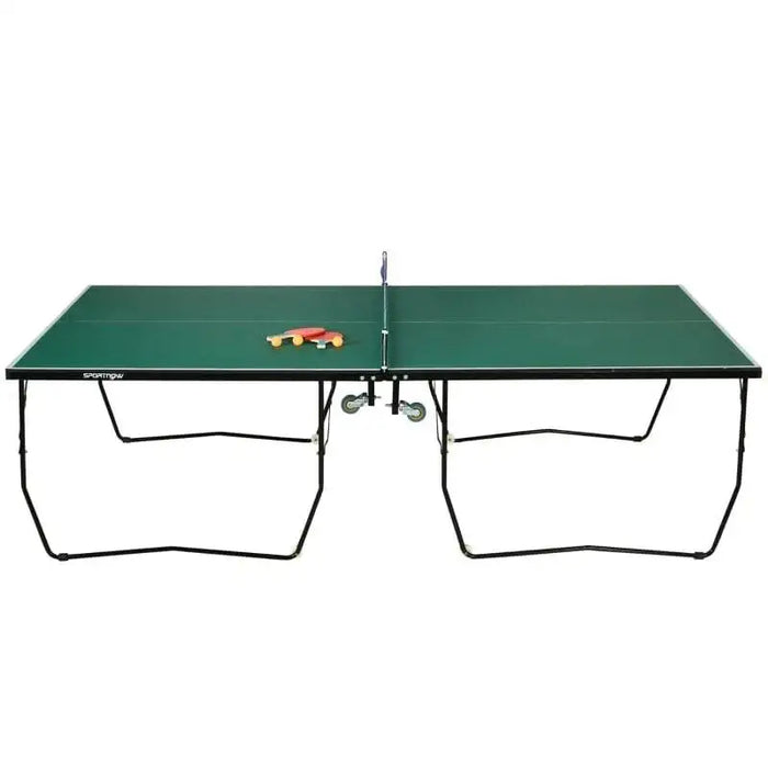 Green professional 9ft table tennis table with net and paddles, Sportnow brand
