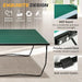 Green professional table tennis table with MDF board, powder-coated steel legs, anti-scratch covers