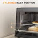 Oven with flexible rack position feature, showing bread inside.