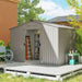 9x6ft Metal Garden Storage Shed – Galvanised Steel | Foundation Kit Included OUTSUNNY - Little and Giant Explorers Outsunny