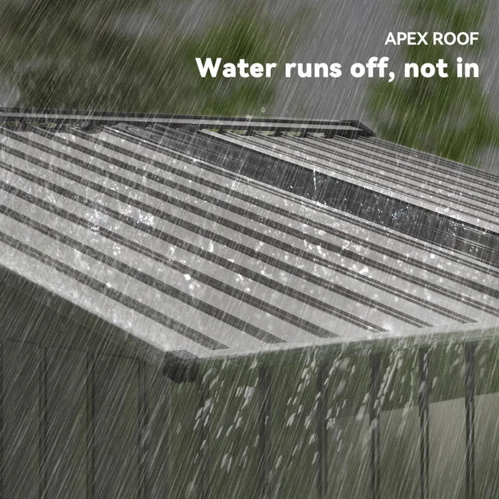 9x6ft Metal Garden Storage Shed – Galvanised Steel | Foundation Kit Included OUTSUNNY - Little and Giant Explorers Outsunny