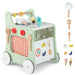 Children's toy kitchen set with various accessories on a white background