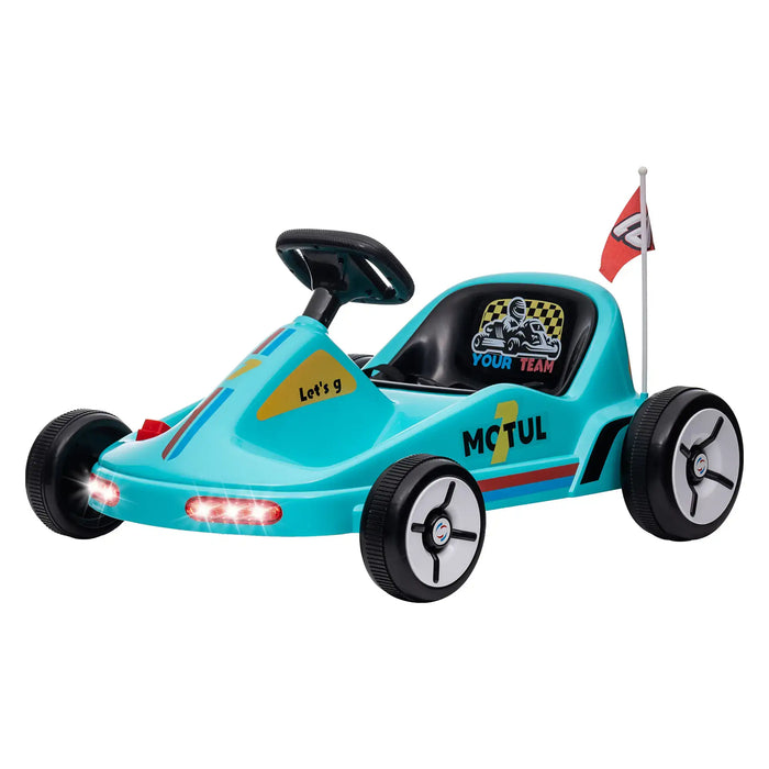 Toy race car with 'Motul' branding on a white background