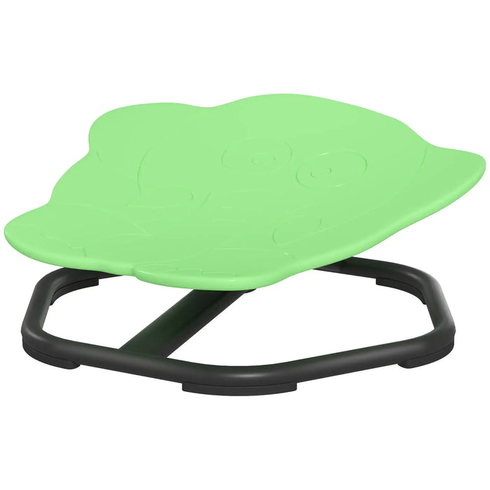 Green exercise seat with black base on a white background