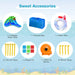 Inflatable water slide accessories including carrying bag, water pipe, ground stakes, repair kit, blower, and blower stakes