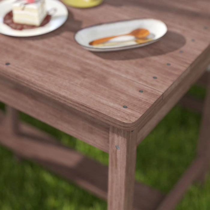 Kids Picnic Table with Umbrella | Wooden Garden Table and Bench Set for Children AIYAPLAY