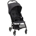 Black stroller on a white background