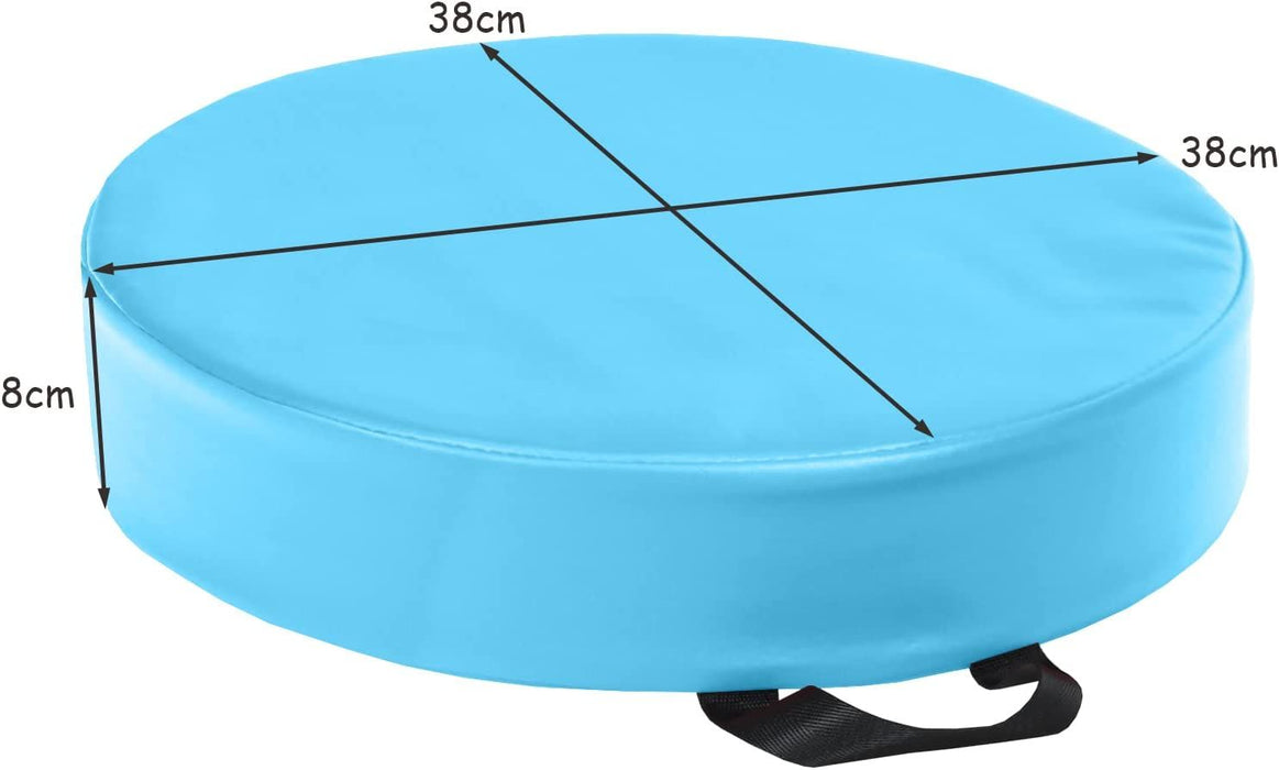 6-Piece Foam Floor Seat Cushions | Round Kids Cushion Set with Waterproof Cover COSTWAY