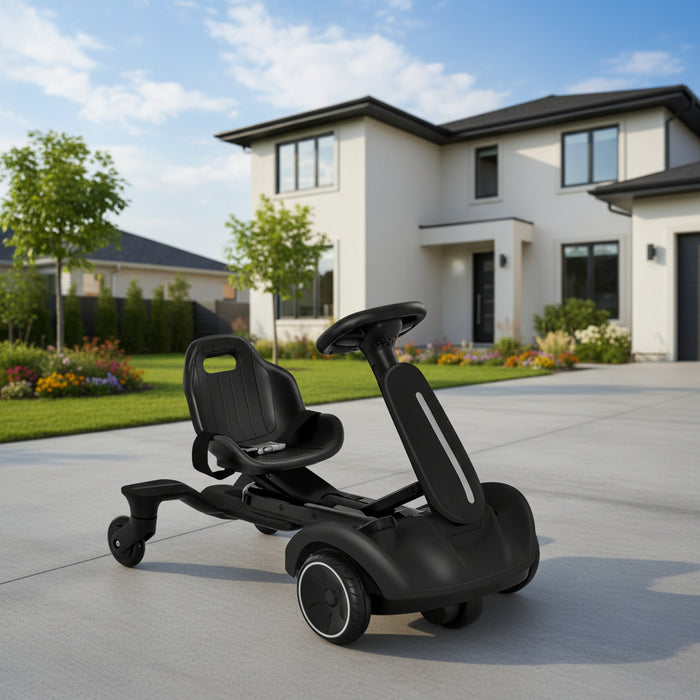 6V Kids Electric Drift Car – White | 360° Spin - Adjustable Seat COSTWAY