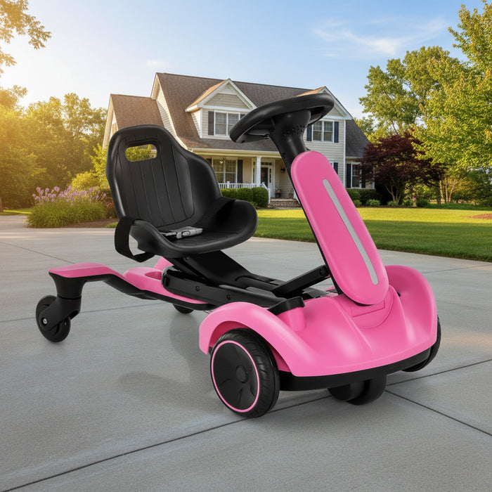 6V Kids Electric Drift Car – Pink | 360° Spin - Adjustable Seat COSTWAY