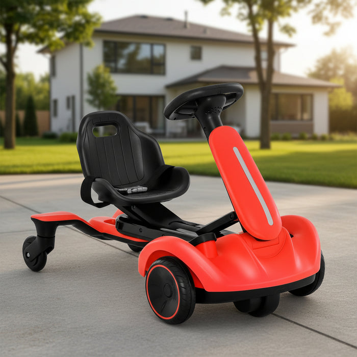 6V Kids Electric Drift Car – Red | 360° Spin - Adjustable Seat COSTWAY