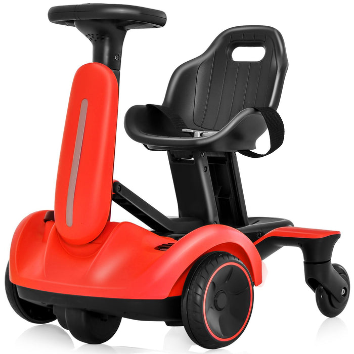 6V Kids Electric Drift Car – Red | 360° Spin - Adjustable Seat COSTWAY