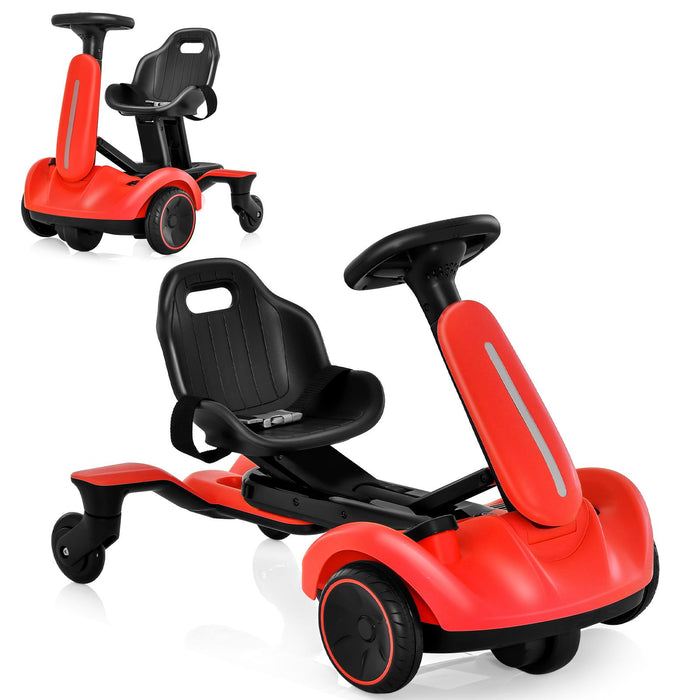 6V Kids Electric Drift Car – Red | 360° Spin - Adjustable Seat COSTWAY