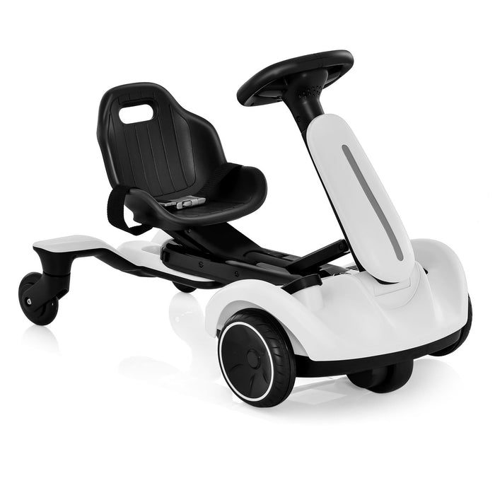 6V Kids Electric Drift Car – White | 360° Spin - Adjustable Seat COSTWAY