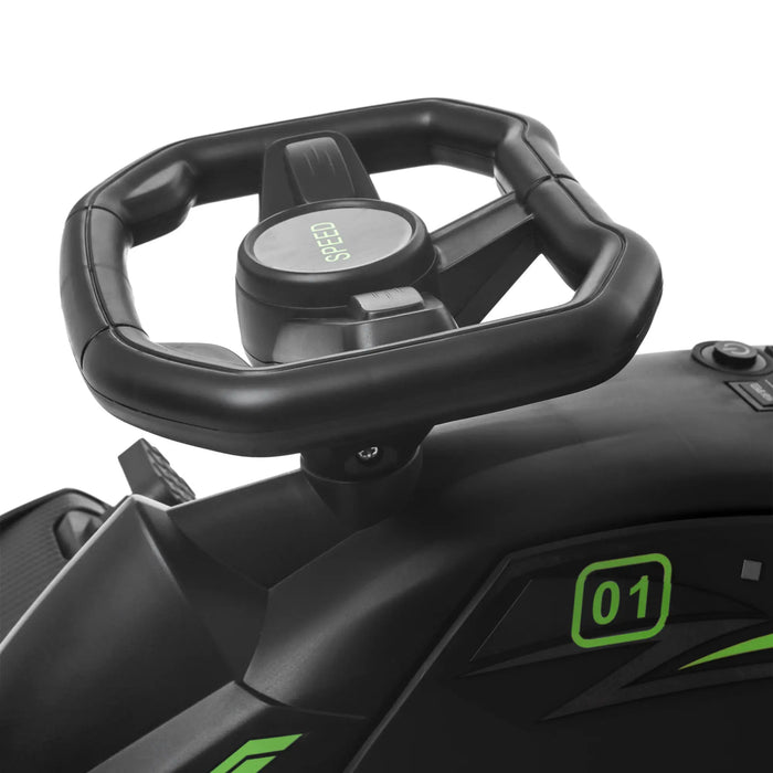 12V Electric Drift Go-Kart for Kids – Black | Ride-On with Drift Function and Music HOMCOM