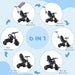 6-in-1 children's tricycle evolution chart on a light blue background