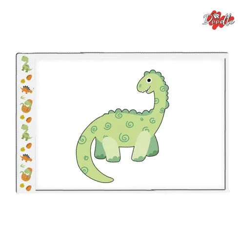 A4 Ultra-Thin Portable LED Tracing Pad with USB Cable | Dinosaur - Little and Giant Explorers Doodle