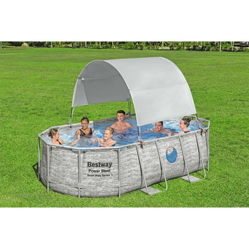 Above Ground Pool Canopy in White - Little and Giant Explorers Bestway