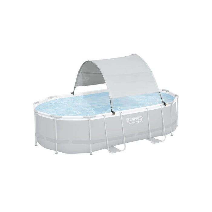 Above Ground Pool Canopy in White - Little and Giant Explorers Bestway