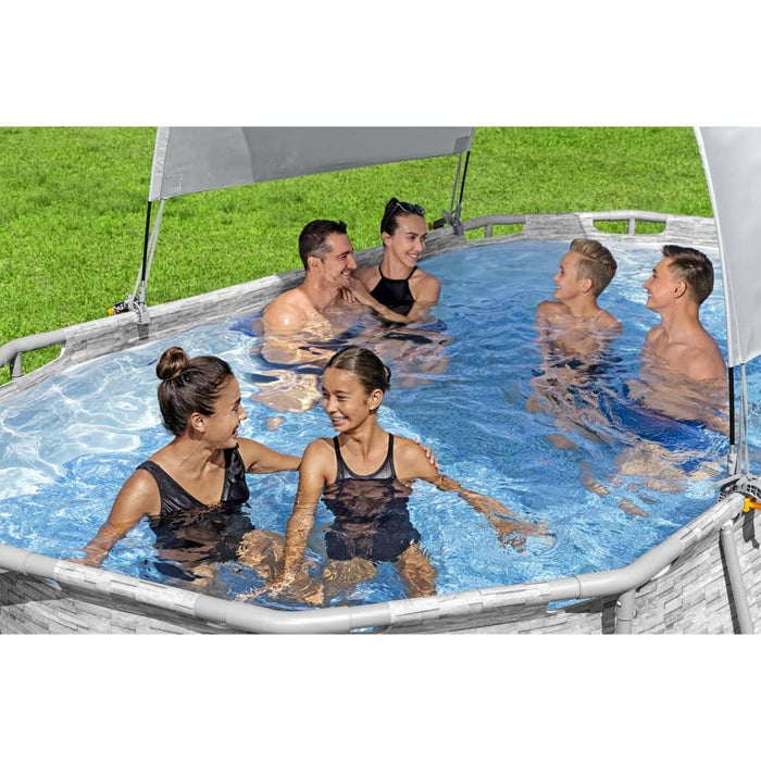 Above Ground Pool Canopy in White - Little and Giant Explorers Bestway