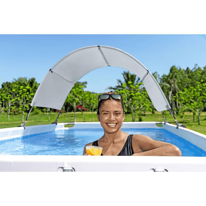 Above Ground Pool Canopy in White - Little and Giant Explorers Bestway