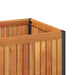 Garden Planter in Solid Wood Acacia and Steel (45 x 30 x 27.5cm) - Little and Giant Explorers vidaXL
