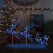 Acrylic Christmas Flying Reindeer and Sleigh - Blue | 72 LED Lights VIDAXL - Little and Giant Explorers vidaXL