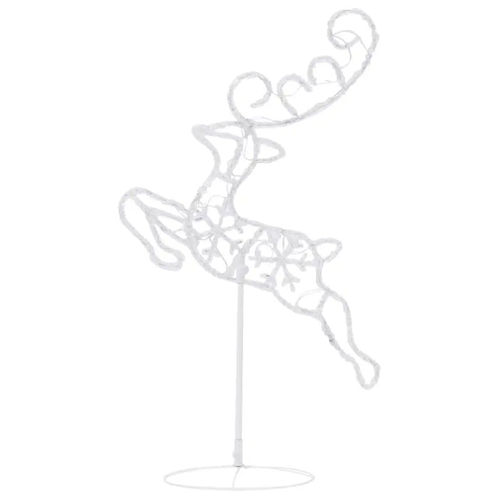 Acrylic Christmas Flying Reindeer and Sleigh - Blue | 72 LED Lights VIDAXL - Little and Giant Explorers vidaXL