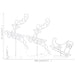 Acrylic Christmas Flying Reindeer and Sleigh - Cold White | 72 LED Lights VIDAXL - Little and Giant Explorers vidaXL