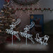 Acrylic Christmas Flying Reindeer and Sleigh - Cold White | 72 LED Lights VIDAXL - Little and Giant Explorers vidaXL