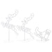 Acrylic Christmas Flying Reindeer and Sleigh - Cold White | 72 LED Lights VIDAXL - Little and Giant Explorers vidaXL