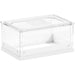 Transparent acrylic terrarium with ventilation holes and white base for insects or small animals