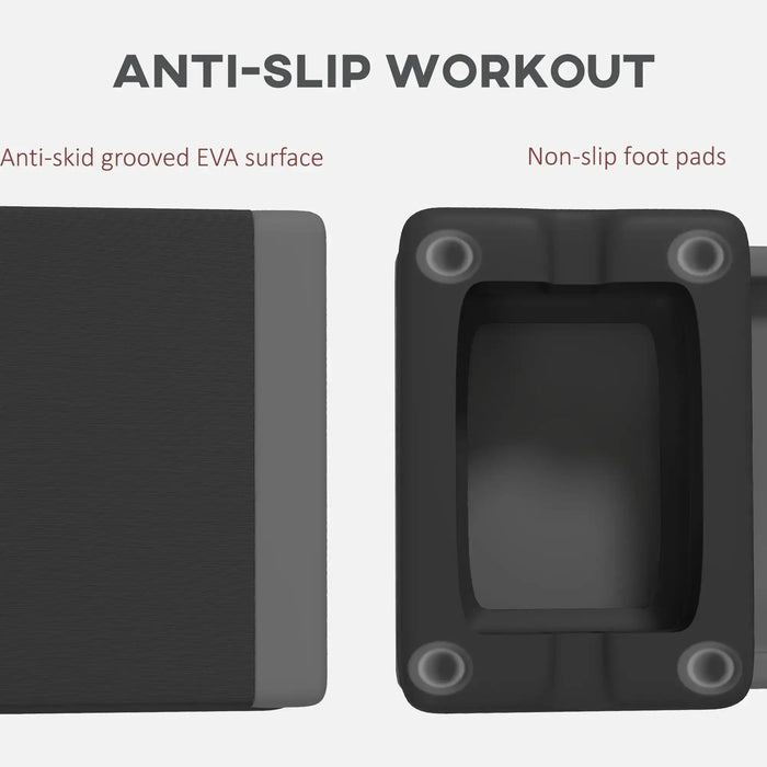 3-Height Adjustable Aerobic Fitness Stepper in Grey - Little and Giant Explorers SPORTNOW