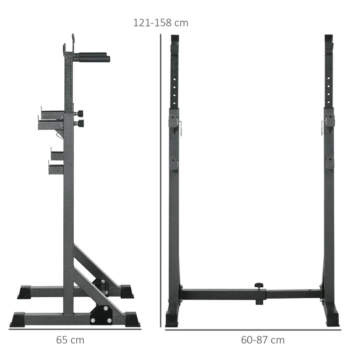 Adjustable and Multifunctional Heavy Duty Barbell Squat Rack - Little and Giant Explorers SPORTNOW