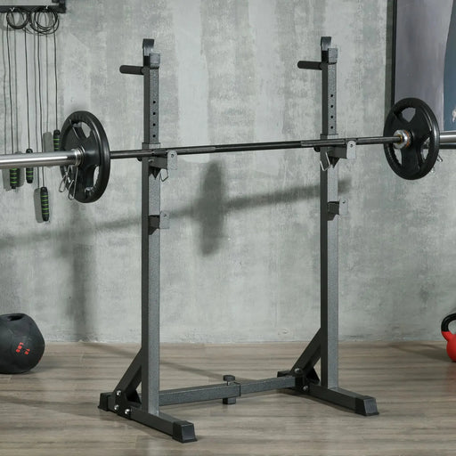 Adjustable and Multifunctional Heavy Duty Barbell Squat Rack - Little and Giant Explorers SPORTNOW