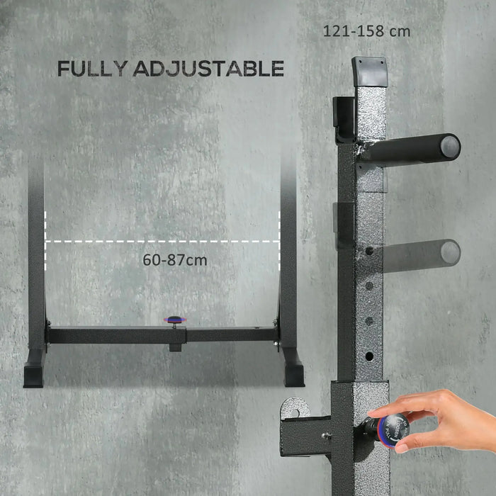 Adjustable and Multifunctional Heavy Duty Barbell Squat Rack - Little and Giant Explorers SPORTNOW