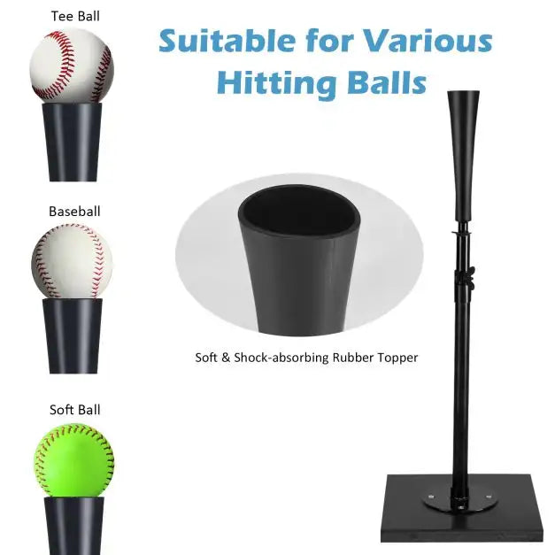 Adjustable Baseball Batting Tee for All Ages - Little and Giant Explorers Costway
