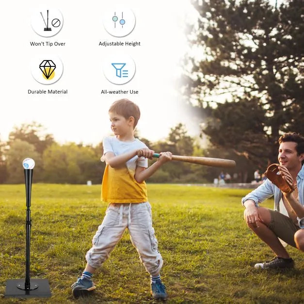 Adjustable Baseball Batting Tee for All Ages - Little and Giant Explorers Costway