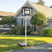 Adjustable Basketball Hoop and Basketball Stand in White | 2.1 - 2.6m - Little and Giant Explorers SPORTNOW