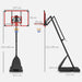 Adjustable Basketball Hoop and Stand with Weighted Base | 240 - 290cm - Little and Giant Explorers SPORTNOW