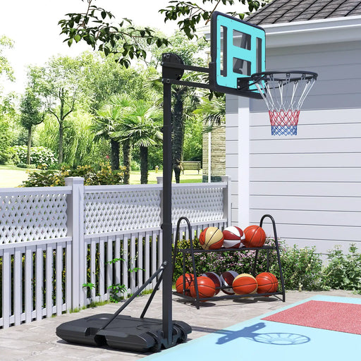 Basketball Hoop Stand 146-236cm | Adjustable Height with Safety Latch - Little and Giant Explorers SPORTNOW